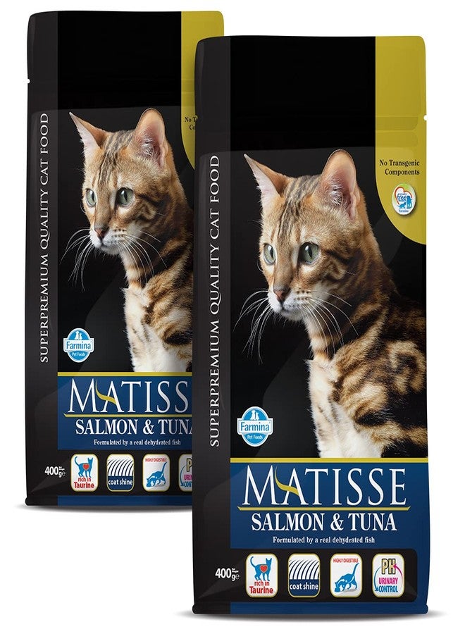 Farmina Matisse - Salmon & Tuna - Cat Dry Food - Adult (Pack of 2, Each 400Gms) - Image 1